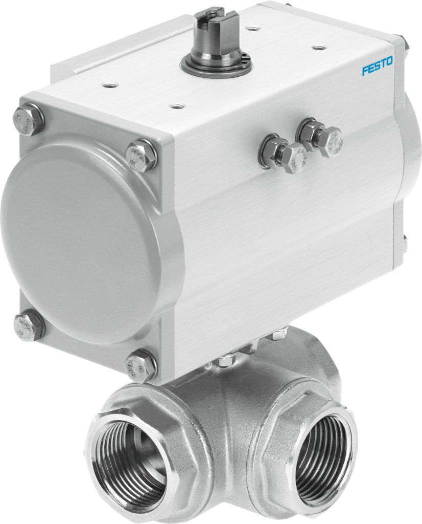 Festo ball valve actuator unit for industrial process automation