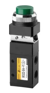 raised push button spring return valve