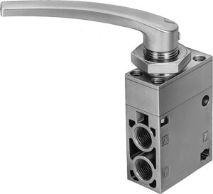 Festo hand lever pneumatic valve for manual industrial air control